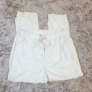 Lou & Gray 100% cotton cargo Joggers,cream, medium